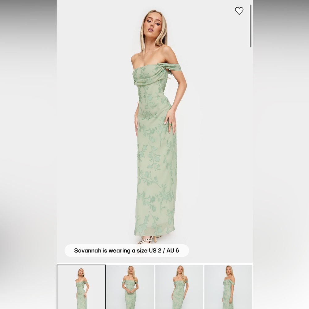 Princess Polly Azura Off The Shoulder Maxi Dress Green
Burnout